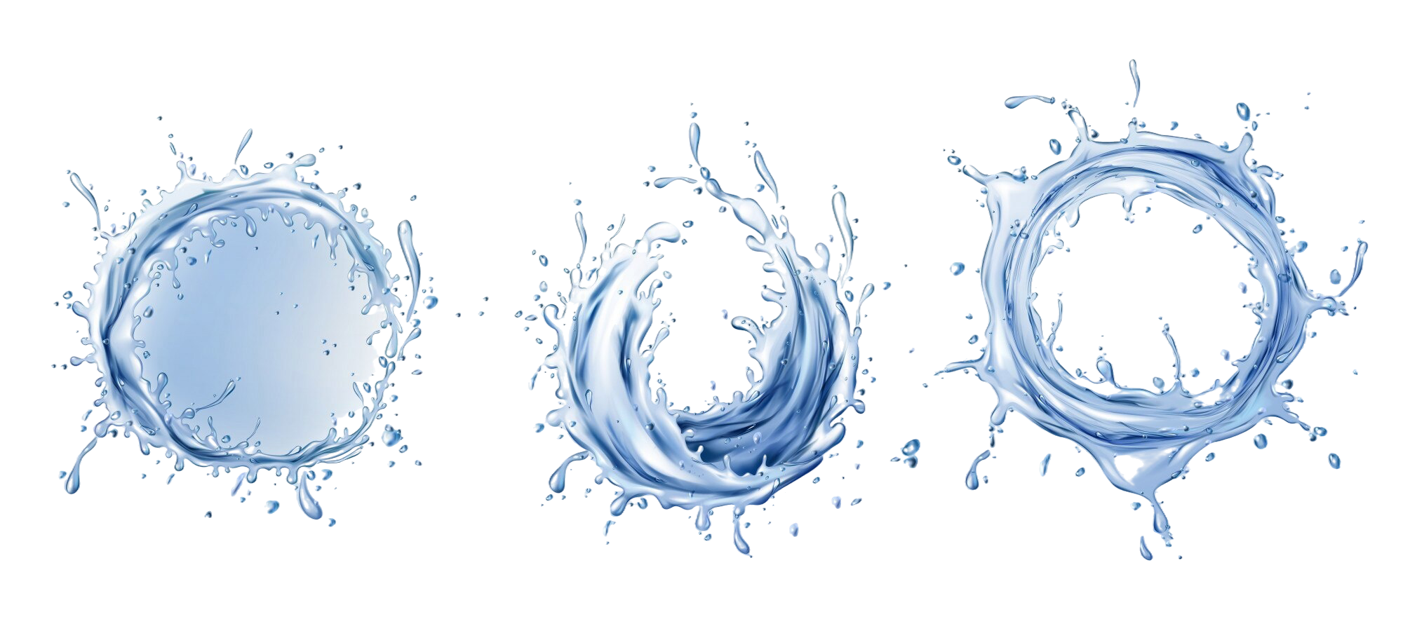 klarer-wasserkreis-spritzt-realistisches-set